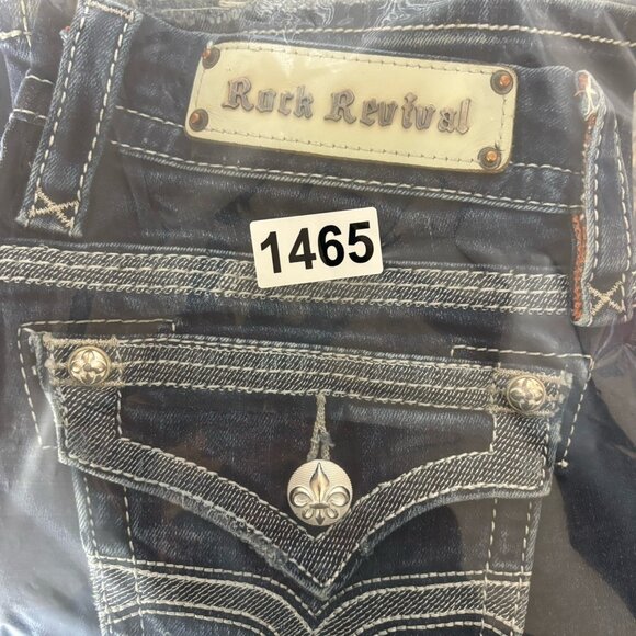 Rock Revival Maggie Boot Jeans Dark Wash Flap Pocket Women’s Size 28 - Picture 13 of 13